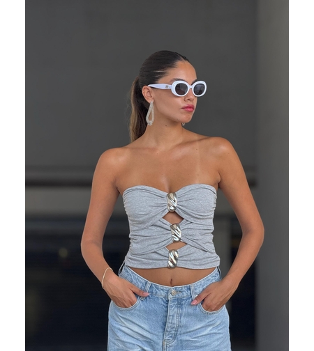 סטרפלס קים אפור