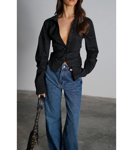 חולצת סאנסה - שחור