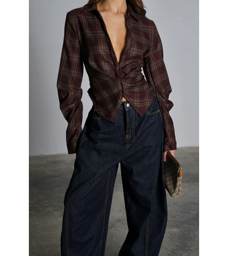 חולצת סאנסה- משובצת