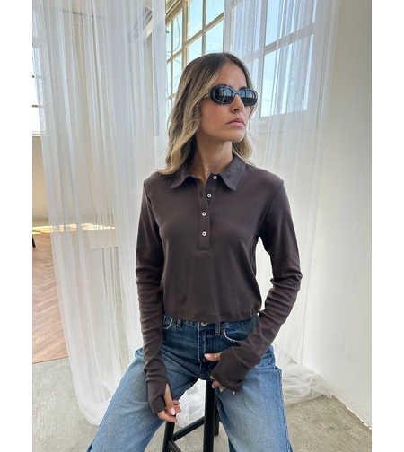 פולו חום שילוב כפפה