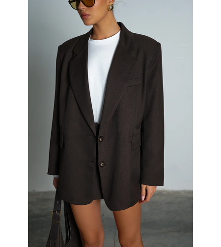 ג׳קט מיליה- חום כהה