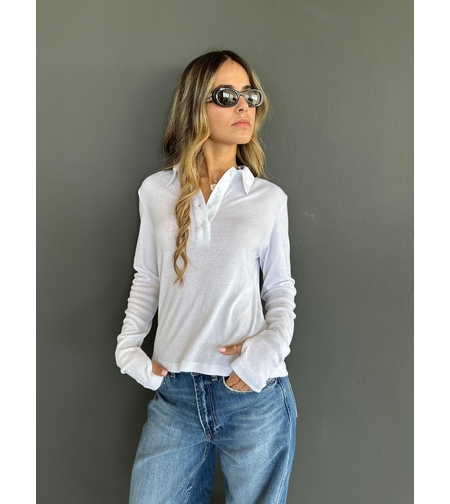 פולו לבנה שילוב כפפה