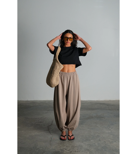 מכנסי טייגי- מוקה