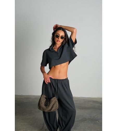 חליפת בלום - אפור פלדה