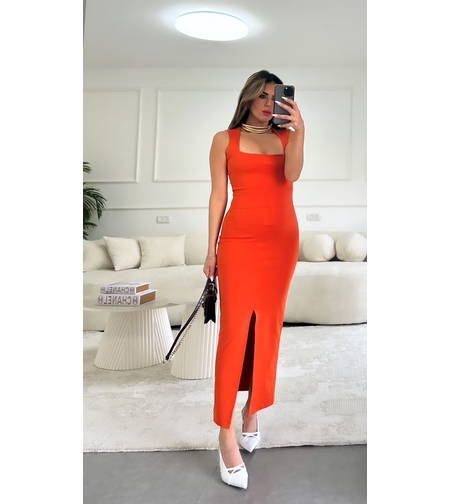 שמלה אילזבת - כתום