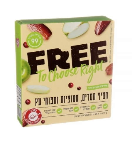 FREE חטיף תמרים חמוציות ותפוחי עץ