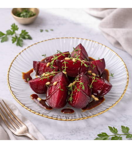 רבעי סלק צלויים בבלסמי (טבעוני)