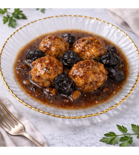 קציצות עוף ברוטב שזיפים