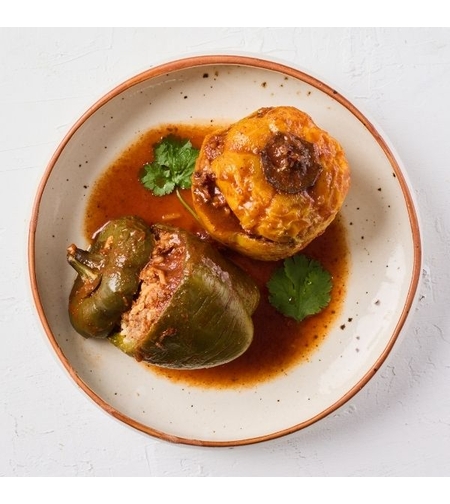 פלפל ממולא בבשר וירקות שורש