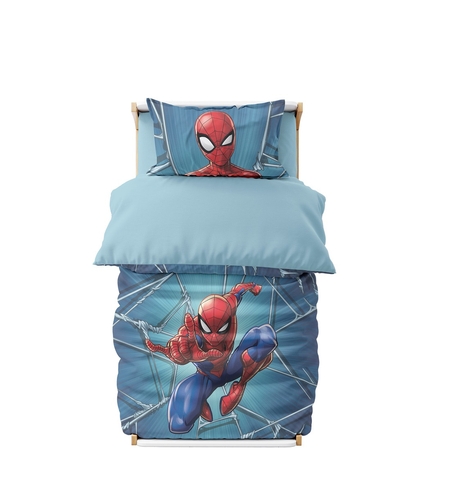 סט מצעים למיטת תינוק דגם ספיידרמן