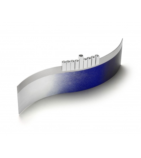 Ombre Wave Menorah - Cobalt