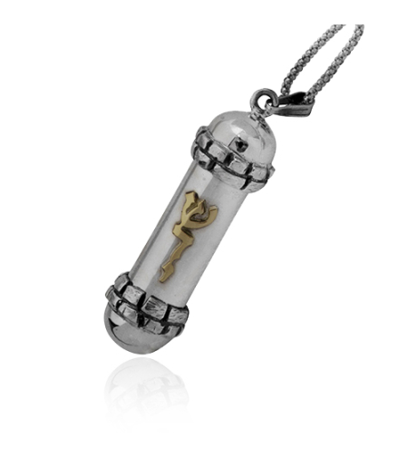 Silver Amulet Pendant Gold Shad-dai Name of G-d Necklace