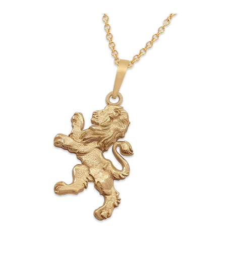 14K Yellow Gold Lion of Judah Pendant