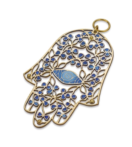 HAMSA SPIRAL EYE BLUE
