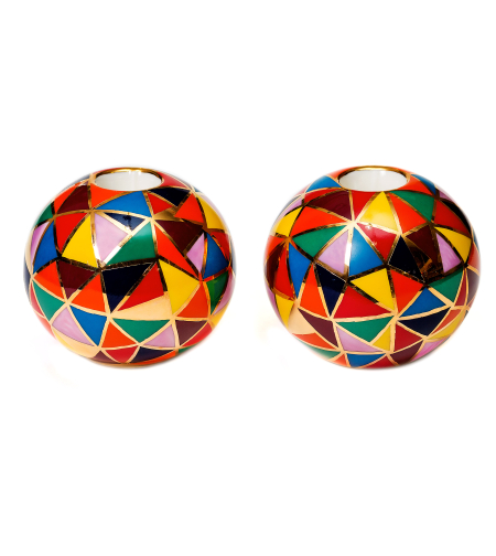 CANDLESTICKS BALL FORM AVANT-GARDE