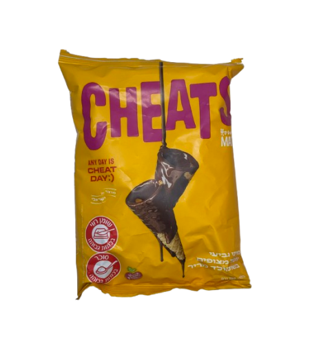 CHEATS מיני גביעי וופל מצופים בשוקולד מריר