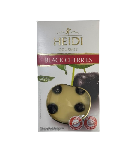 טבלת שוקולד HEIDI שוקולד לבן עם דובדבים שחורים