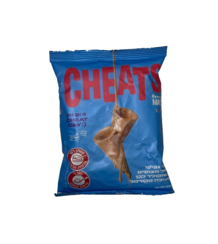CHEATS מיני גביעי וופל מצופים בשוקולד לבן מעולה מקורמל