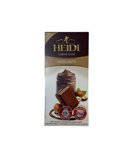טבלת שוקולד HEIDI שוקולד חלב עם קרם אגוזי לוז