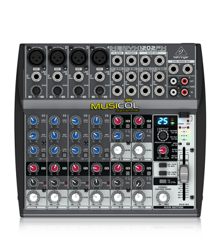 מיקסר מיני 12 כניסות ואפקט שירה עם ממשק USB XENYX 1202SFX