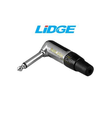 מחבר 90 מעלות איכותי PL 6.3MM מונו לכבל LIDGE YM178