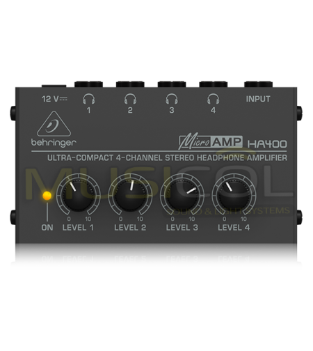 מגבר אוזניות 4 יציאות BEHRINGER HA400