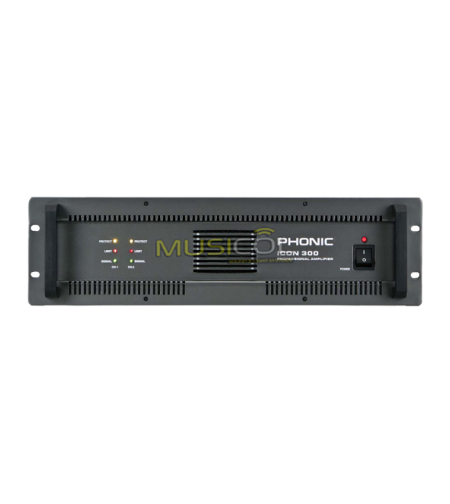 מגבר הספק 2X200W עם שנאי קו PHONIC ICON300