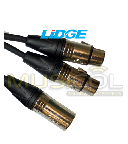 כבל פיצול XLR באורך 30 סמ' LIDGE YM-389E