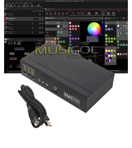ממשק תאורה 1536 ערוצים SUNLITE3-FC