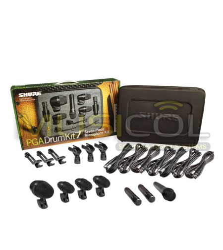 סט מיקרופונים לתופים במזוודה SHURE PGADRUMKIT7