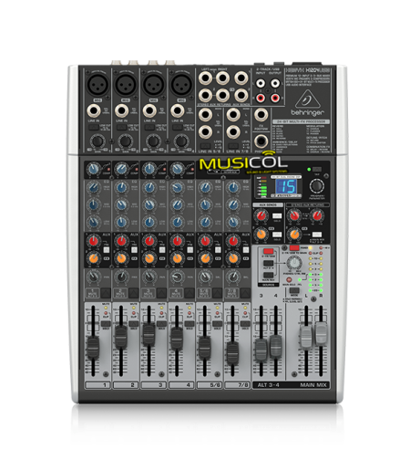 מיקסר 8 כניסות אפקט לשירה וכרטיס קול XENYX X1204USB