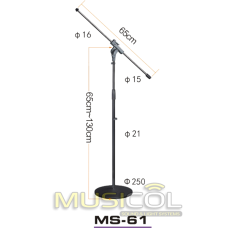סטנד מיקרופון בסיס עגול AR ACOUSTIC MS-61