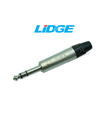 מחבר איכותי PL 6.3MM סטריאו לכבל LIDGE YM202D