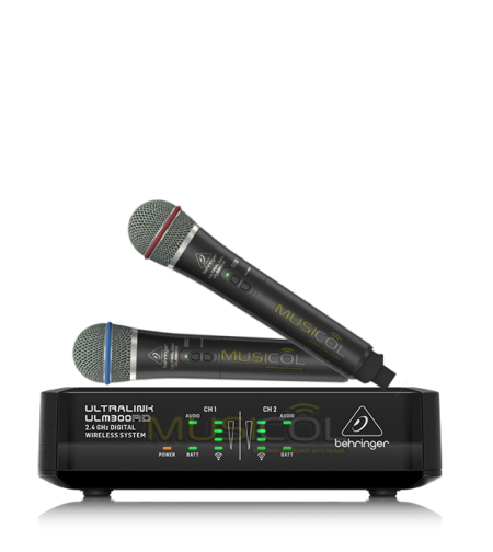 זוג מיקרופונים אלחוטיים ידניים ULM302MIC תוצרת BEHRINGER