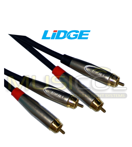 כבל סטריאו כפול RCA - RCA באורך 3 מ' LIDGE YM-398B-3M
