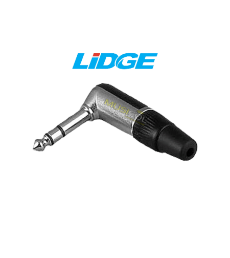 מחבר 90 מעלות איכותי PL 6.3MM סטריאו לכבל LIDGE YM178A