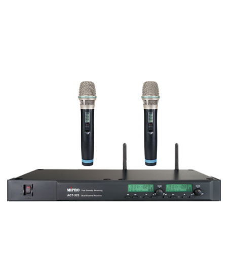 זוג מיקרופונים אלחוטיים ידניים MIPRO ACT-323HH
