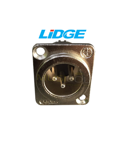 מחבר XLR זכר לפנל LIDGE YM048C