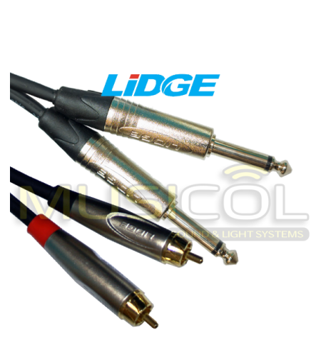 כבל סטריאו כפול PL - RCA באורך 3 מ' LIDGE YM-398A-3M