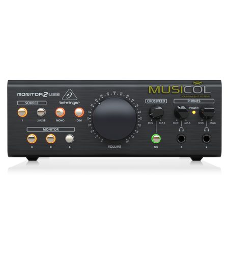 בקר לניטור מוניטורים ואוזניות BEHRINGER MONITOR2USB