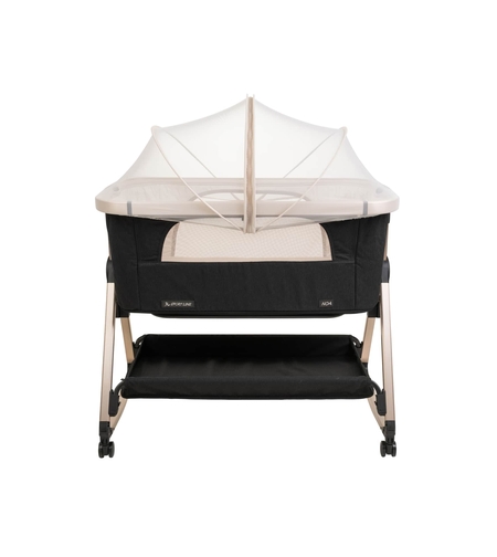 עריסה נצמדת למיטה NOA שחור שלד שמפניה