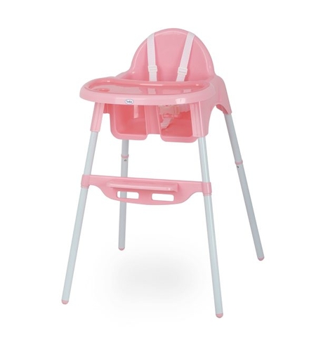 כסא אוכל + מנח רגלים - היילו בצבע ורוד