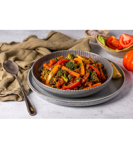 ירקות מוקפצים עם פרחי ברוקולי - 1 ליטר