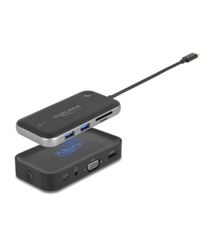 מרחיק אלחוטי USB-C Full HD לשידור 2 מסכים HDMI+VGA בו זמנית דגם D87775