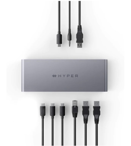 תחנת עגינה HDTB4D HyperDrive USB-C Thunderbolt 4 Docking Station