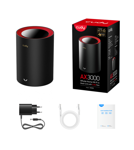 מגדיל טווח CUDY M3000 AX3000 2.5G Dual Band Wi-Fi 6 Mesh System