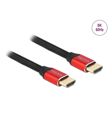 כבל HDMI 8K HDR Certified Red metal ז/ז תומך 60 הרץ