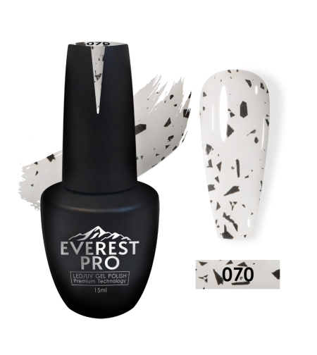 לק ג'ל אוורסט חתיכות שחורות EVEREST PRO 070