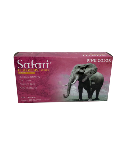 כפפות ניטריל ספארי צבע ורוד מידה SAFARI S