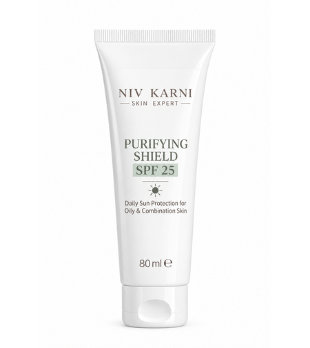 PURIFYING SHIELD SPF 25 – Niv Karni Skin Expert | קרם הגנה יומיומי לעור שמן ומעורב עם ניאצינמיד